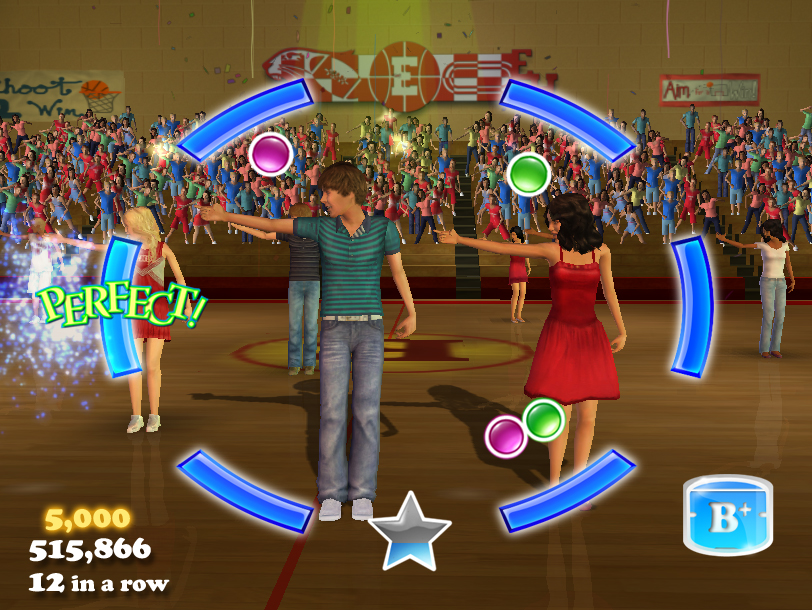 Pantallazo de High School Musical 3: Fin de Curso - Dance  para Wii