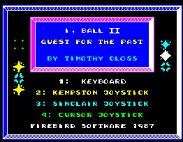 Pantallazo de I, Ball 2: Quest for the Past para Spectrum