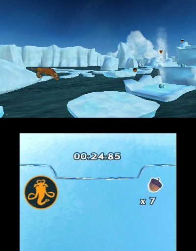 Pantallazo de Ice Age 4: La formación de los continentes - Juegos en el Ártico para Nintendo 3DS