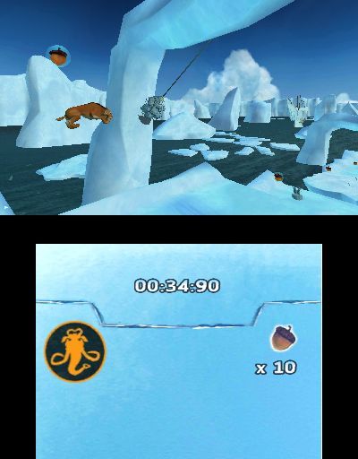 Pantallazo de Ice Age 4: La formación de los continentes - Juegos en el Ártico para Nintendo 3DS