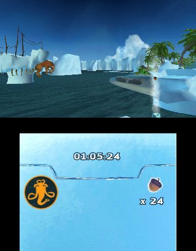 Pantallazo de Ice Age 4: La formación de los continentes - Juegos en el Ártico para Nintendo 3DS