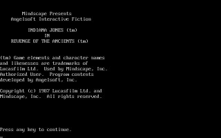 Pantallazo de Indiana Jones in Revenge of the Ancients para PC