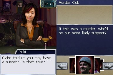 Pantallazo de James Patterson Womens Murder Club: Games of Passion para Nintendo DS