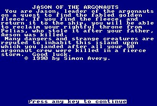Pantallazo de Jason Of The Argonauts para Amstrad CPC