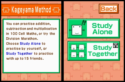 Pantallazo de Kageyama's Maths Training: The Hundred Cell Calculation Method para Nintendo DS