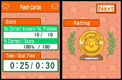 Pantallazo de Kageyama's Maths Training: The Hundred Cell Calculation Method para Nintendo DS