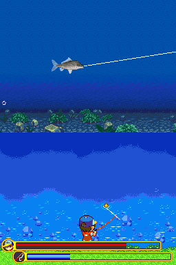 Pantallazo de Kawa no nushi tsuri DS Komorebi no Tani Seseragi no Uta (Japonés) para Nintendo DS