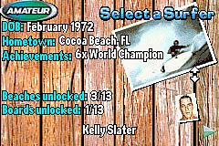 Pantallazo de Kelly Slater's Pro Surfer para Game Boy Advance