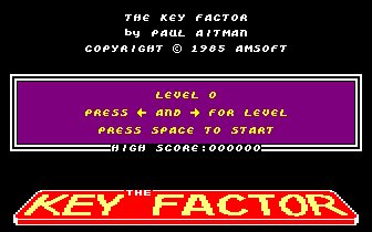 Pantallazo de Key Factor, The para Amstrad CPC