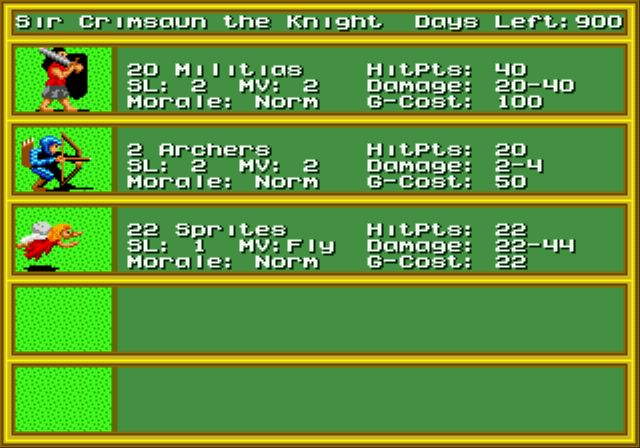 Pantallazo de King's Bounty: The Conqueror's Quest para Sega Megadrive