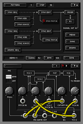 Pantallazo de Korg DS-10 Synthesizer para Nintendo DS