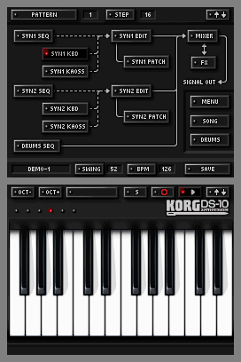 Pantallazo de Korg DS-10 Synthesizer para Nintendo DS