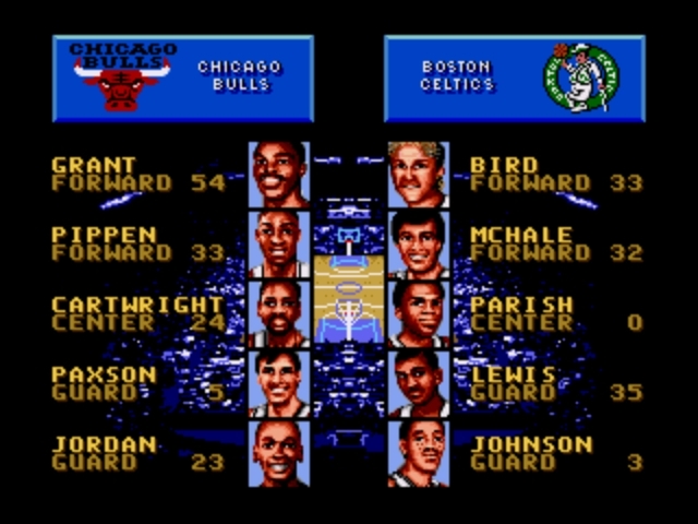 Pantallazo de Lakers versus Celtics and the NBA Playoffs para Sega Megadrive