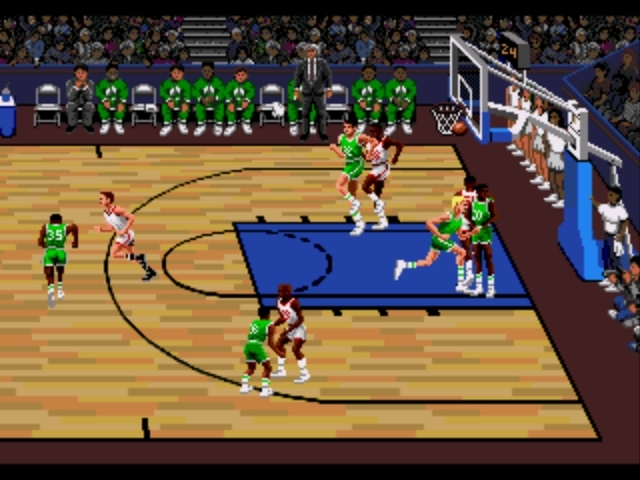 Pantallazo de Lakers versus Celtics and the NBA Playoffs para Sega Megadrive