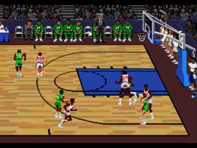Pantallazo de Lakers versus Celtics and the NBA Playoffs para Sega Megadrive