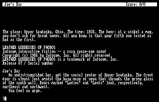 Pantallazo de Leather Goddesses Of Phobos para Amstrad CPC