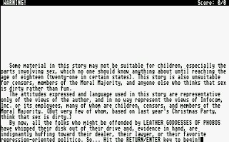Pantallazo de Leather Goddesses of Phobos para Atari ST