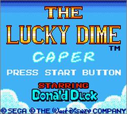 Pantallazo de Lucky Dime Caper Starring Donald Duck, The para Gamegear