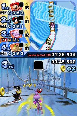 Pantallazo de Mario & Sonic En Los Juegos Olimpicos De Invierno para Nintendo DS