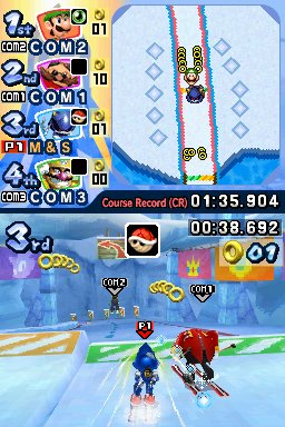 Pantallazo de Mario & Sonic En Los Juegos Olimpicos De Invierno para Nintendo DS