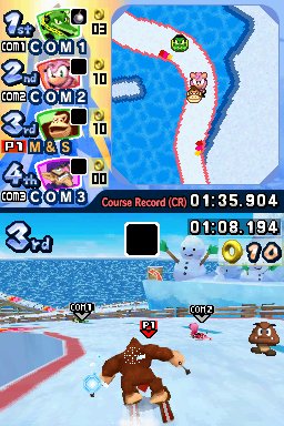 Pantallazo de Mario & Sonic En Los Juegos Olimpicos De Invierno para Nintendo DS