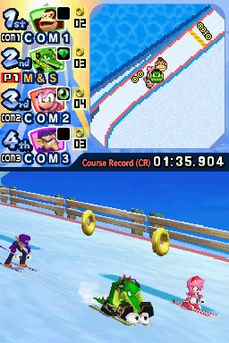 Pantallazo de Mario & Sonic En Los Juegos Olimpicos De Invierno para Nintendo DS