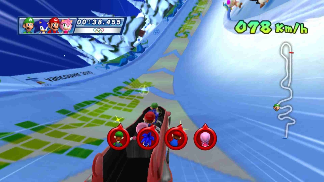 Pantallazo de Mario & Sonic En Los Juegos Olimpicos De Invierno para Wii