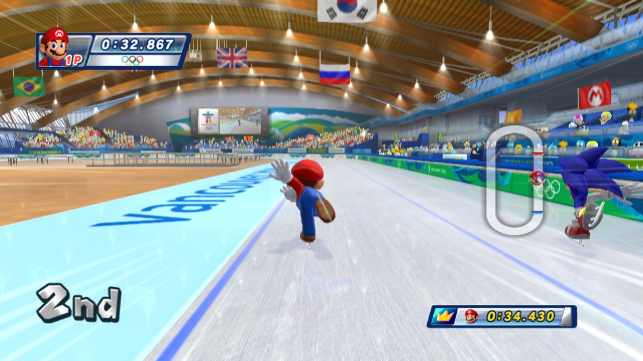 Pantallazo de Mario & Sonic En Los Juegos Olimpicos De Invierno para Wii
