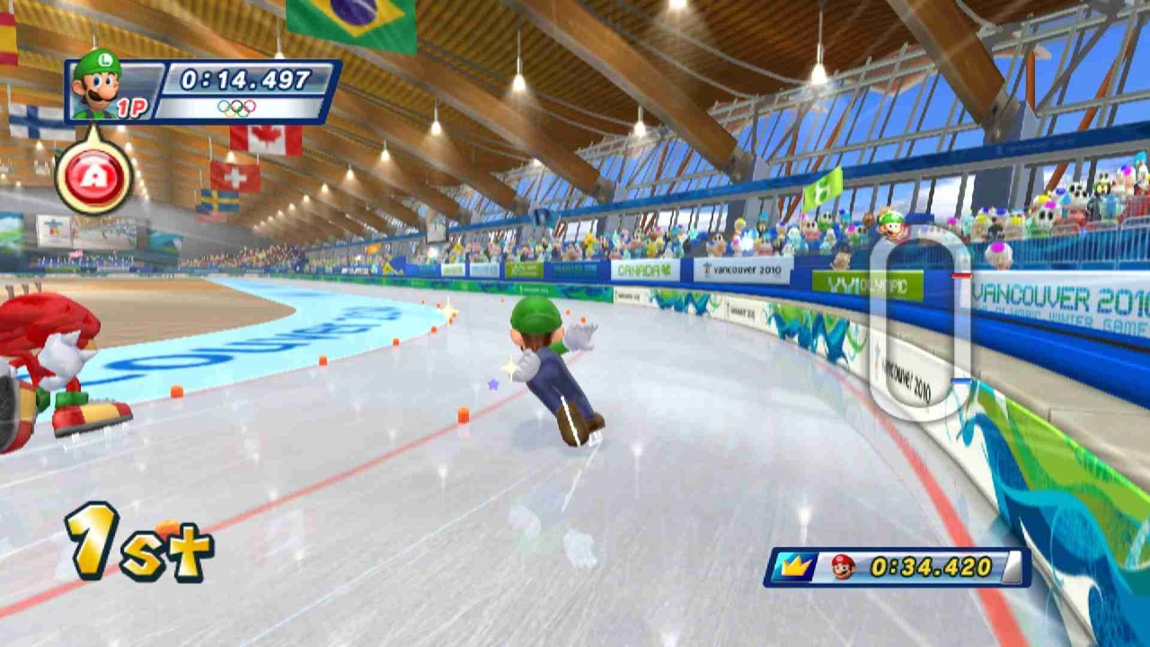 Pantallazo de Mario & Sonic En Los Juegos Olimpicos De Invierno para Wii