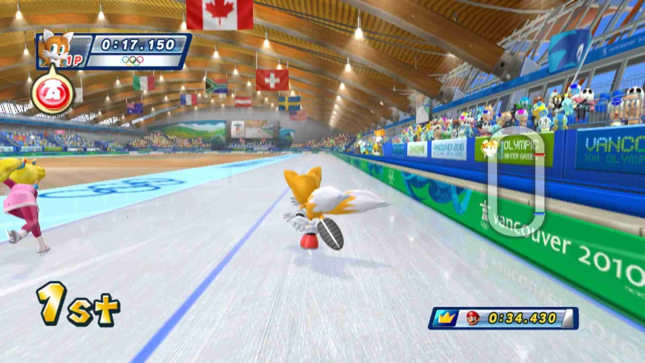 Pantallazo de Mario & Sonic En Los Juegos Olimpicos De Invierno para Wii