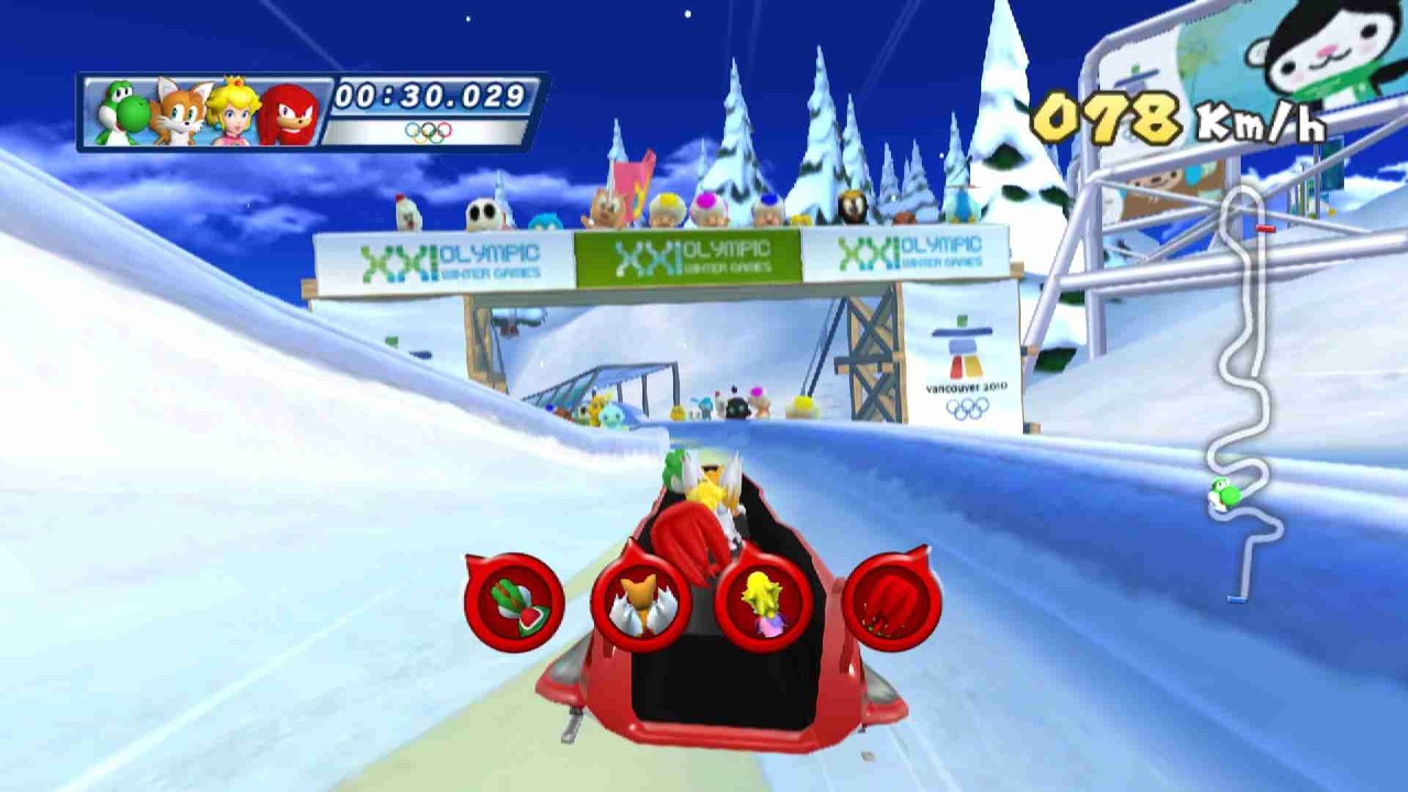 Pantallazo de Mario & Sonic En Los Juegos Olimpicos De Invierno para Wii