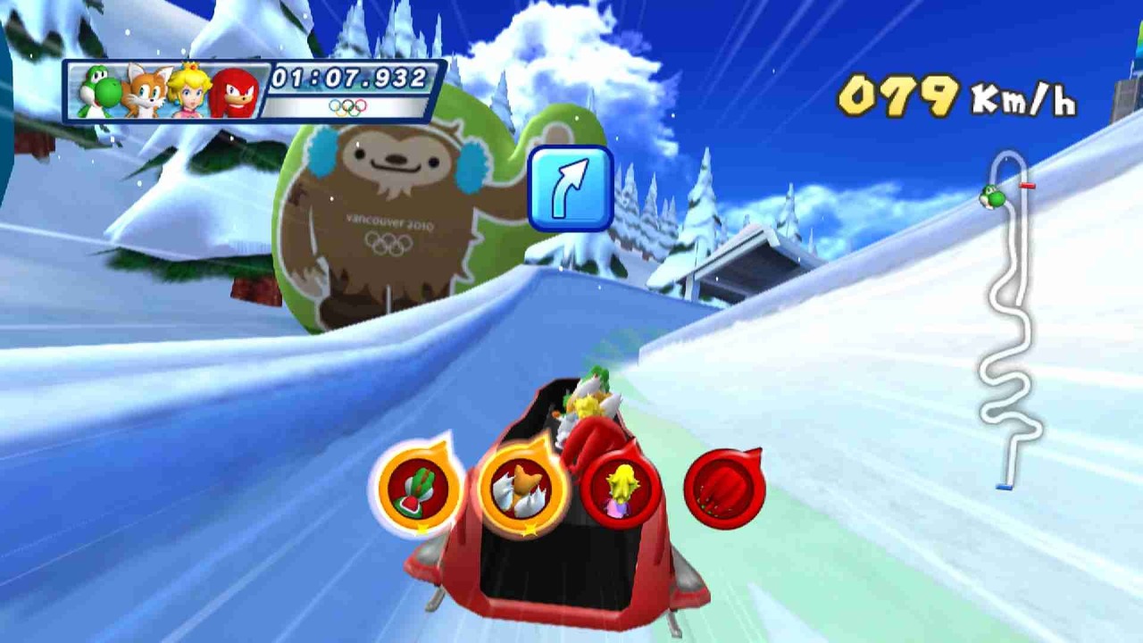 Pantallazo de Mario & Sonic En Los Juegos Olimpicos De Invierno para Wii