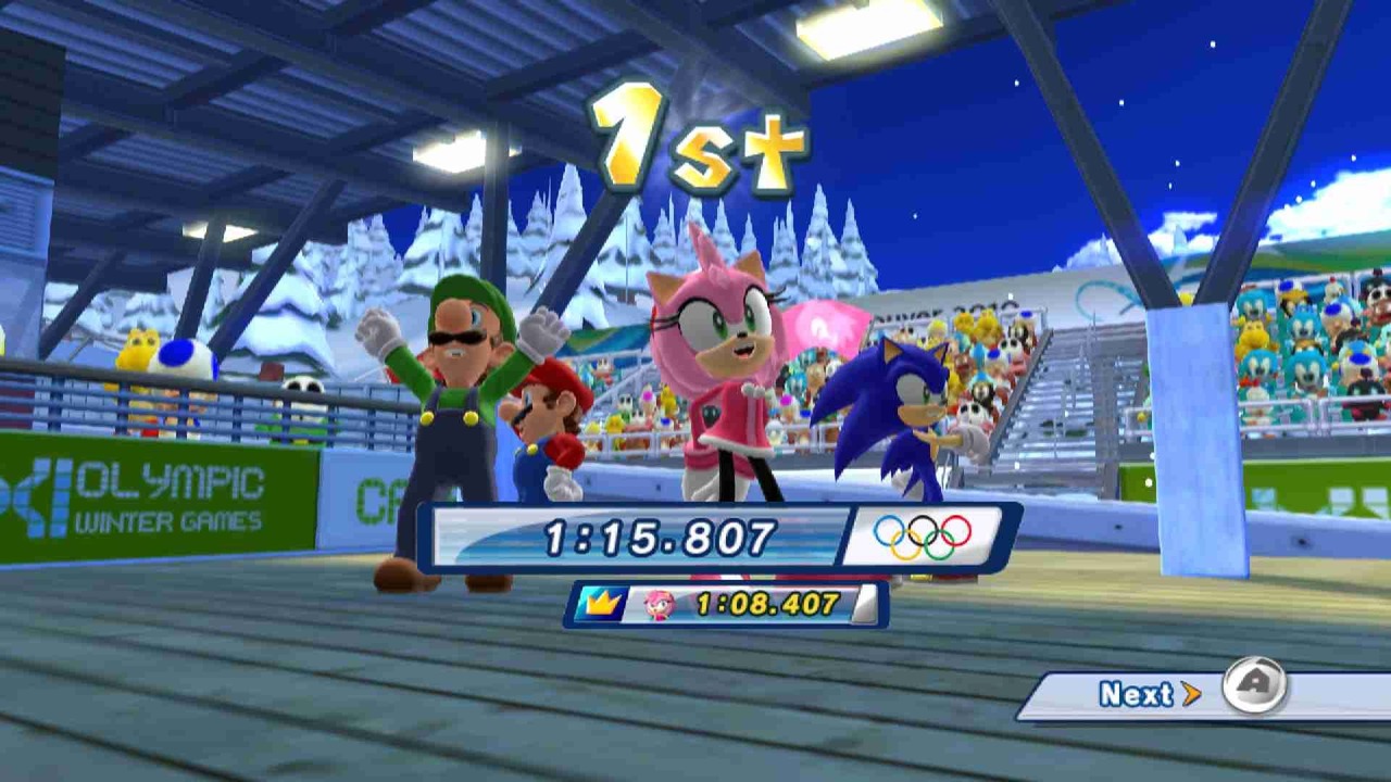 Pantallazo de Mario & Sonic En Los Juegos Olimpicos De Invierno para Wii
