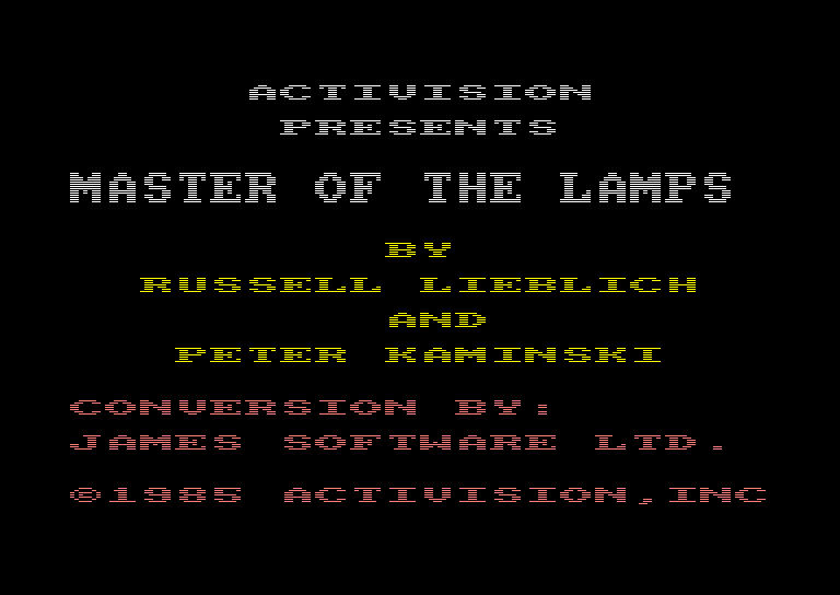 Pantallazo de Master of the Lamps para Amstrad CPC