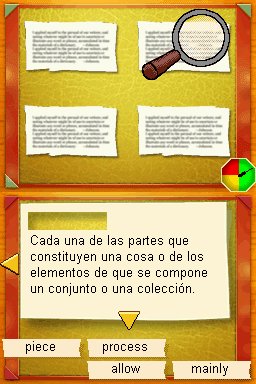 Pantallazo de Mi Experto en Inglés: Mejora tu vocabulario Inglés para Nintendo DS