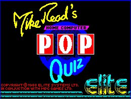 Pantallazo de Mike Read's Pop Quiz para Spectrum