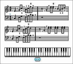 Pantallazo de Miracle Piano Teaching System, The para Nintendo (NES)