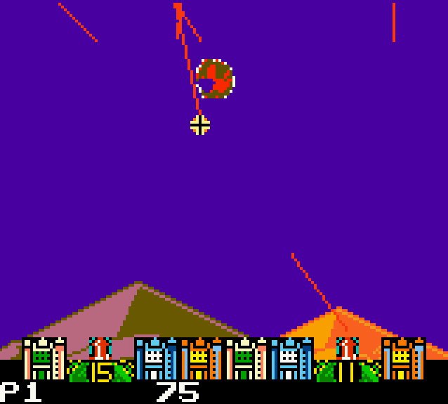 Pantallazo de Missile Command para Game Boy Color