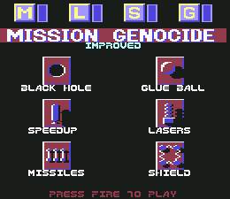 Pantallazo de Mission Genocide para Commodore 64