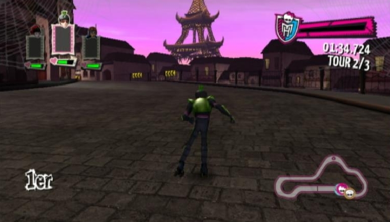 Pantallazo de Monster High El Patinaje Laberintico para Wii