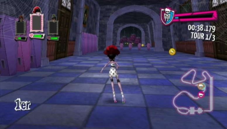 Pantallazo de Monster High El Patinaje Laberintico para Wii