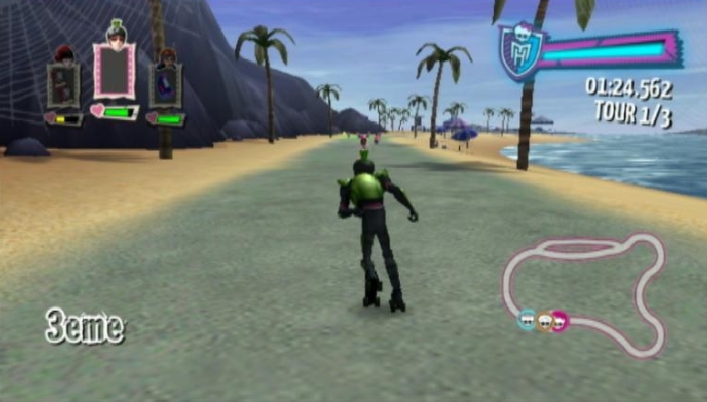 Pantallazo de Monster High El Patinaje Laberintico para Wii