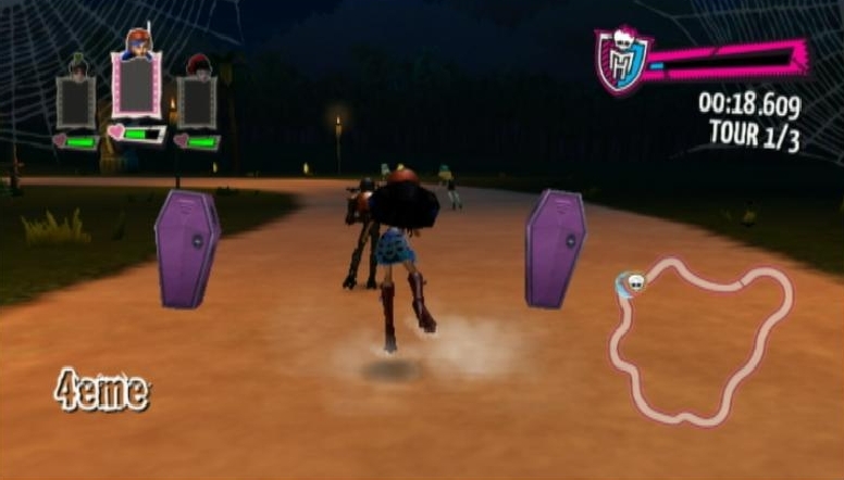 Pantallazo de Monster High El Patinaje Laberintico para Wii