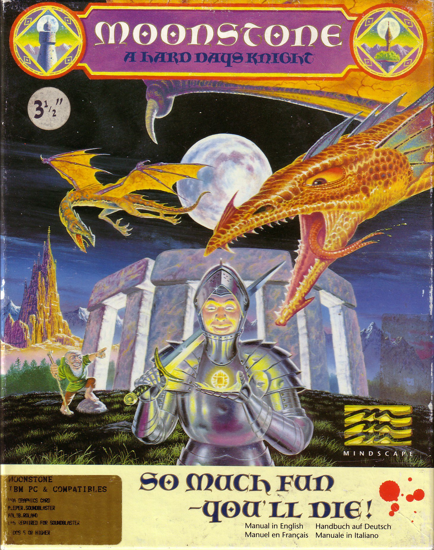 Caratula de Moonstone: A Hard Days Knight para PC