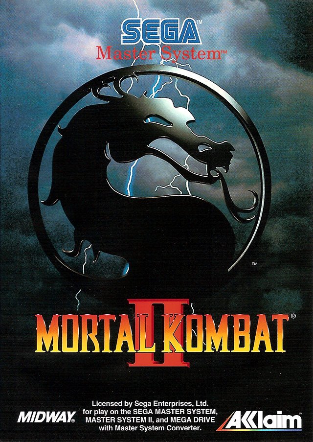 Caratula de Mortal Kombat II para Sega Master System