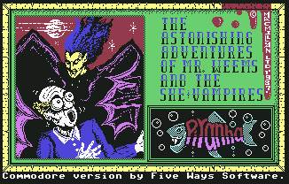 Pantallazo de Mr. Weems and the She Vampires para Commodore 64