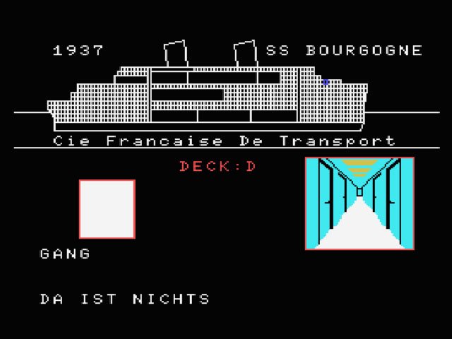 Pantallazo de Murder on the Atlantic para MSX