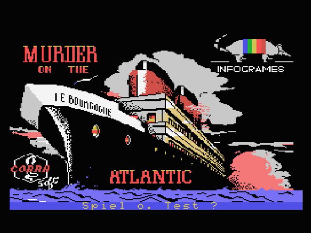 Pantallazo de Murder on the Atlantic para MSX