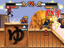 Pantallazo de Naruto: Saikyou Ninja Daikesshuu 4 (Japonés) para Nintendo DS