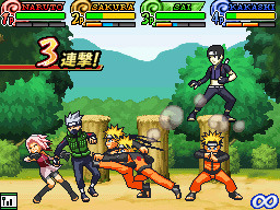 Pantallazo de Naruto Shippuden Ninjutsu Zenkai! Chaku Rush!! para Nintendo DS